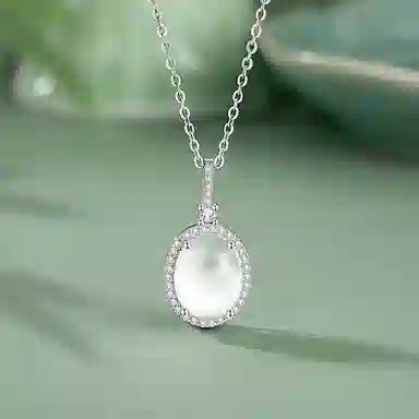 【S925纯银 人鱼眼泪】 七七银饰 闪耀爆闪显白锁骨链 清冷女神 精致百搭 简约轻奢显气质 百搭通勤 约会表白#好运 玉髓 项链 女款