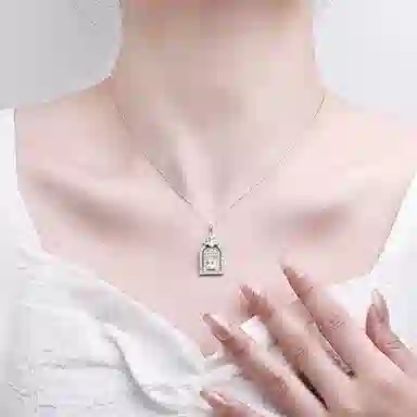 【S925银 幸福之门】 七七银饰  城堡浪漫小众设计 高级氛围感轻奢精致 气质优雅日常百搭 时尚通勤锁骨链 纯银 项链 女款