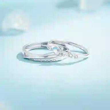 【精选S925纯银】 七七银饰 小王子与玫瑰 百搭开口可调节 轻奢简约高级感 表白告白日常通勤学生  银 戒指 男女同款情侣款