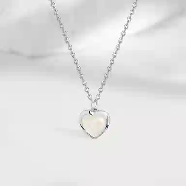 【S925纯银 高品质】 七七银饰 璀璨之心 在逃公主甜美设计 心动轨迹 大颗爱心 浪漫星球甜蜜守护 恋爱频率锁骨链 恋爱告白 玉髓 项链 女款