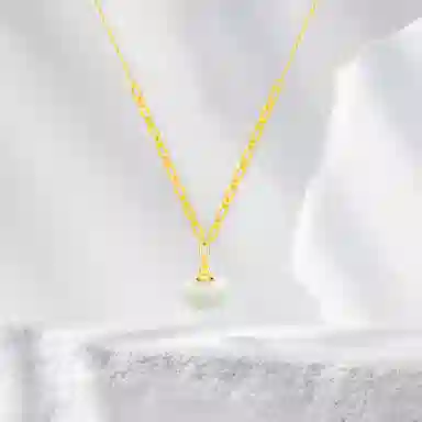 【S925纯银 福气满满】 七七银饰  平安锁 新中式轻奢小众设计感 复古国风温柔招财 吉祥祥云简约优雅长命锁 好运 玉髓 项链 女款