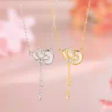 【S925银 福禄双全】 七七银饰 葫芦蝴蝶 招财纳福 新中式 平安顺遂福气满满 轻奢浪漫气质百搭 灵动优雅#好运 纯银 项链 女款