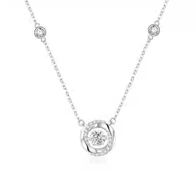 【S925银 心动告白】 七七银饰 莫比乌斯 兜兜转转还是你 跳动的心浪漫主义 甜蜜时尚简约通勤百搭好运 纯银 项链 女款