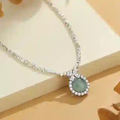 【S925纯银 招财纳福】 七七银饰 碎银子 盘缠 少女甜美氛围在逃公主 轻奢小众高级感锁骨链 日常通勤时尚百搭简约 好运 玉髓 项链 女款