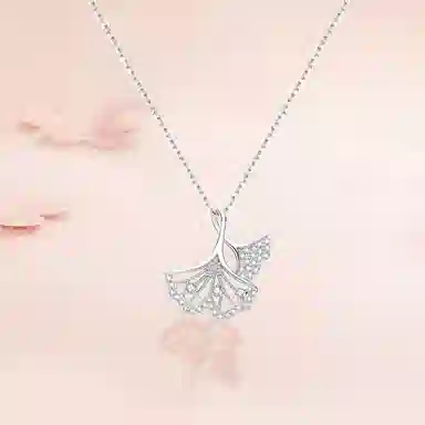 【S925纯银 高品质】 七七银饰 银杏叶 三生有杏遇见你锁骨链 小众温柔设计 轻奢经典简约百搭 好运  银 项链 女款