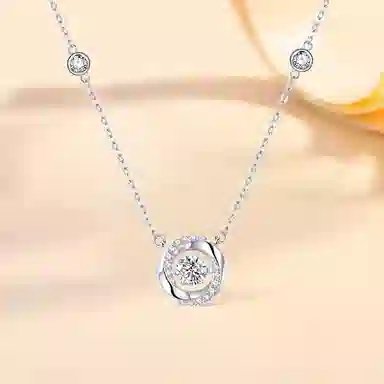 【S925银 心动告白】 七七银饰 莫比乌斯 兜兜转转还是你 跳动的心浪漫主义 甜蜜时尚简约通勤百搭好运 纯银 项链 女款