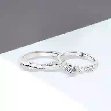 【S999足银纯银】 七七银饰 闪耀星河 百搭轻奢简约高级感  银 戒指 男女同款情侣款