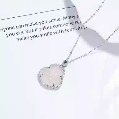 【高品质玉髓|精选S925纯银】 七七银饰 好运常相伴 平安喜乐 新中式复古国风设计 贵气优雅大方 玉髓 项链 男女同款情侣款