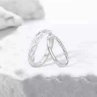 【S999足银纯银|精选高品质】 七七银饰 恋爱频率 百搭开口可调节 轻奢简约高级感 表白告白日常通勤学生  银 戒指 男女同款情侣款