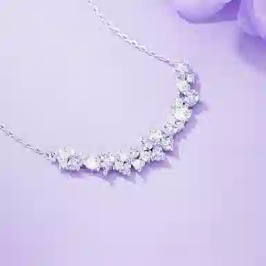 【S999足银 紫藤花开】 七七银饰  浪漫梦幻 爆闪森系小清新 氛围感 闪耀轻奢锁骨链 通勤百搭约会 甜蜜告白 好运 纯银 项链 女款