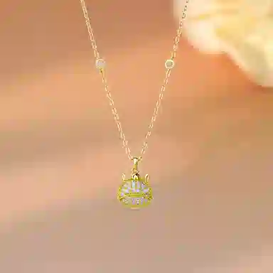 【S999足银 马上有钱】 七七银饰  小马俏皮可爱灵动 生肖马年本命年马到成功 好运纳福旺己 精致小众满钻爆闪转运链 纯银 项链 女款