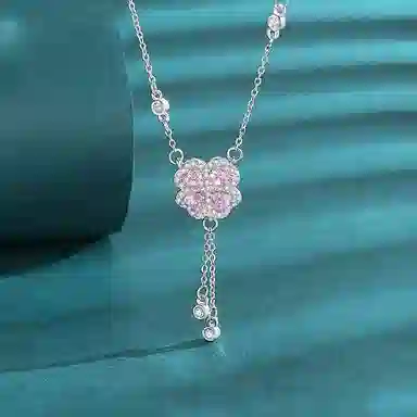 【S925银 甜心四叶草】 七七银饰  心动浪漫简约可爱 时尚气质精致奢华优雅设计 轻奢闪耀轻盈百搭小众高级感 纯银 项链 女款