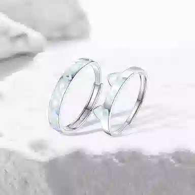 【S999足银纯银|精选高品质】 七七银饰 鱼猫之恋 百搭开口可调节 轻奢简约高级感 表白告白日常通勤  银 戒指 男女同款情侣款