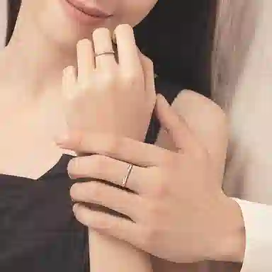 【S999足银纯银 免费刻字】 七七银饰 熠熠浪漫百搭开口可调节轻奢简约高级感日常通勤  银 戒指 男女同款情侣款