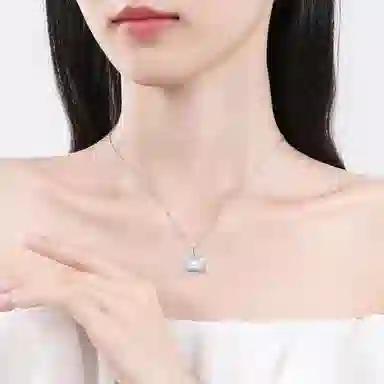 【S999足银纯银】 七七银饰 小熊 治愈轻松 萌趣可爱 时尚小众 精致优雅 氛围感  银 项链 男女同款情侣款