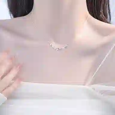 【S999足银 紫藤花开】 七七银饰  浪漫梦幻 爆闪森系小清新 氛围感 闪耀轻奢锁骨链 通勤百搭约会 甜蜜告白 好运 纯银 项链 女款