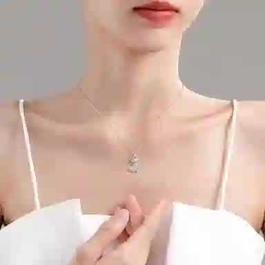 【S925纯银】 七七银饰 小幸运银杏叶 三生有杏 何其有幸 小众设计轻奢 精致简约百搭 好运  银 项链 女款