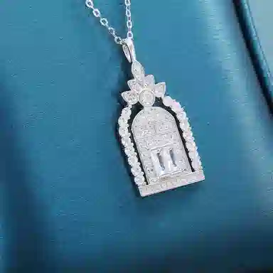 【S925银 幸福之门】 七七银饰  城堡浪漫小众设计 高级氛围感轻奢精致 气质优雅日常百搭 时尚通勤锁骨链 纯银 项链 女款