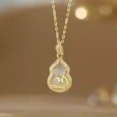 【S925纯银 福禄双全】 七七银饰 竹叶葫芦平安锁骨链 新中式节节高升诸事顺利 小众轻奢精致时尚高级感 百搭#好运 玉髓 项链 女款