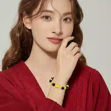 【S999足银纯银】 七七银饰 招财貔貅 吞金瑞兽 吉祥如意 福气满满财源滚滚 新中式国风高级感 琉璃 手串 男女同款情侣款