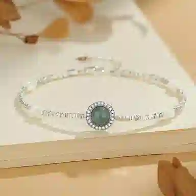 【S925纯银 高品质】 七七银饰 转运碎银子 福运连连招财纳福转运珠手饰本命年 清冷感高级小众清冷国风国潮简约首饰 好运 玉髓 手链 女款