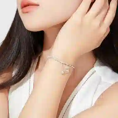 【S925纯银 节节高升】 七七银饰 碎银竹节 新中式岁岁平安 福气胜意竹节 轻奢小众精致高级设计手饰 通勤百搭 好运  银 手链 女款