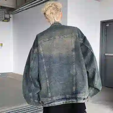 寻星记 美式高街个性设计感运动休闲山系户外日常通勤复古防风立领牛仔外套 男女同款