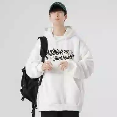 国际米兰足球俱乐部 涂鸦印花宽松休闲连帽套头学生运动户外内搭上衣重磅卫衣 男女同款