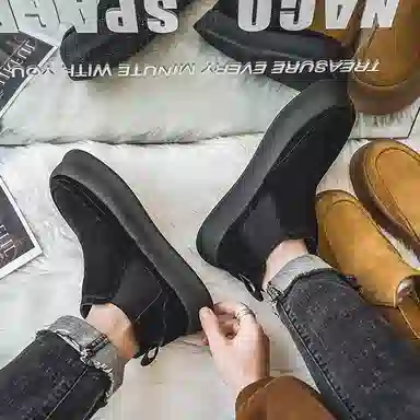 卡奇奥蒂 牛反绒 时尚舒适 短筒 切尔西靴 男款