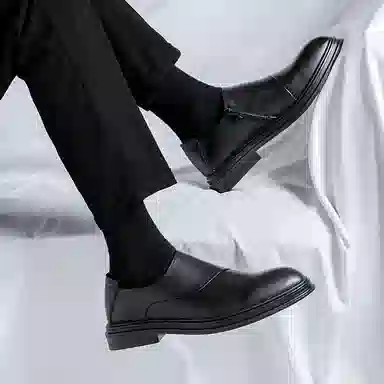 卡奇奥蒂 超纤皮 英伦时尚 百搭商务 休闲鞋 男款 黑色