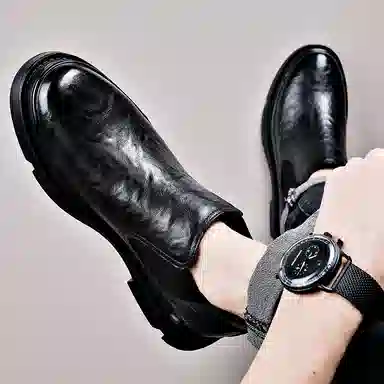 卡奇奥蒂 二层牛皮 防滑耐磨 时尚百搭 及踝 切尔西靴 男款