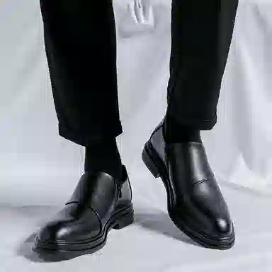 卡奇奥蒂 超纤皮 英伦时尚 百搭商务 休闲鞋 男款 黑色