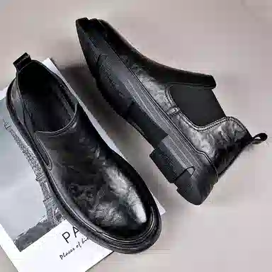 卡奇奥蒂 二层牛皮 防滑耐磨 时尚百搭 及踝 切尔西靴 男款