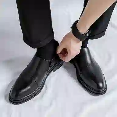 卡奇奥蒂 超纤皮 英伦时尚 百搭商务 休闲鞋 男款 黑色