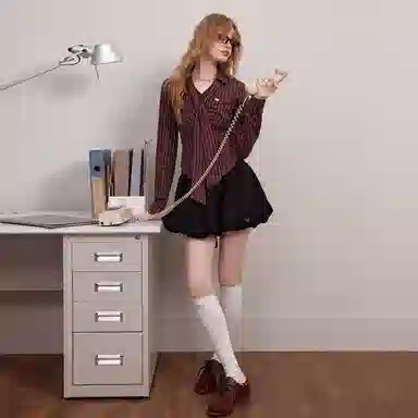 UNIFREE Vintage Stripe Shirt Red