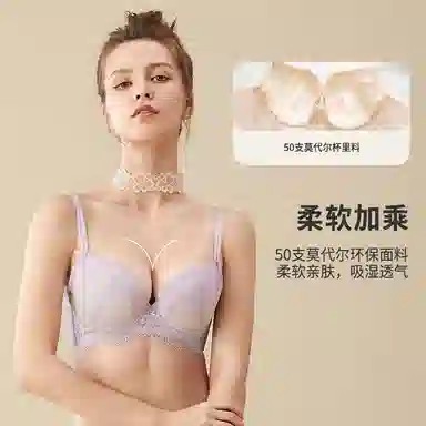 都市丽人 大胸显小聚拢防下垂文胸 女款