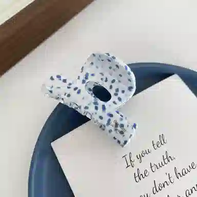 妖娆猫 网红同款半扎马尾后脑勺高级感鲨鱼夹可爱碎花 发夹 女款