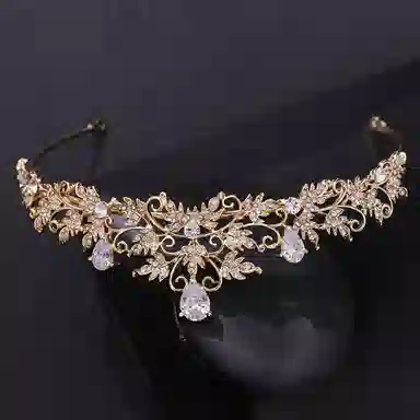 妖娆猫 奢华闪钻 皇冠花卉叶子精美欧美古风 发箍 女款