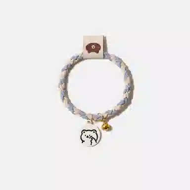 妖娆猫 编织麻花简笔小熊皮筋简约卡通萌物高级感甜美少女两件套 发圈 女款