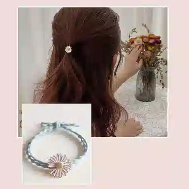 妖娆猫 一周发饰组合皮筋头绳发饰小众设计走心高级感时尚优雅气质七件套 发圈 女款