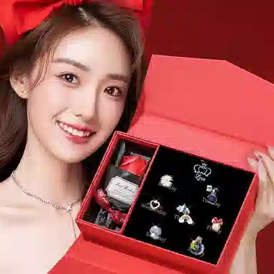 妖娆猫 一周星期头绳发饰套装礼盒气质小清新儿童发绳头饰皮筋女高级感创意生日礼品女生实用走心 发圈 女款