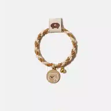 妖娆猫 编织麻花简笔小熊皮筋简约卡通萌物高级感甜美少女两件套 发圈 女款