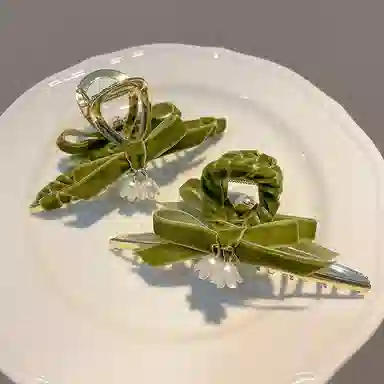 妖娆猫 小花藤花朵超仙后脑勺盘发鲨鱼气质夹甜美复古叶子发卡夹子 发夹 女款