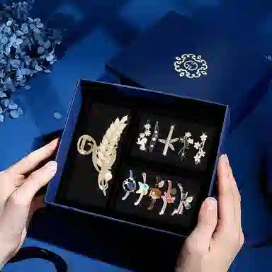 妖娆猫 轻奢高档麦穗高级感后脑勺精致高端漂亮时尚百搭 合金 发夹 女款