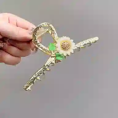 妖娆猫 蝴蝶花朵高端网红鲨鱼后脑勺高级感礼盒 合金 发夹 女款