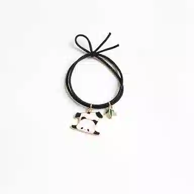 妖娆猫 可爱卡通熊猫发圈女后脑勺头绳橡皮筋绑头发发绳 发饰 女款