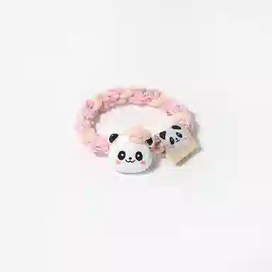 妖娆猫 甜美粉色系小熊猫可爱卡通扎头发高马尾 发圈 女款