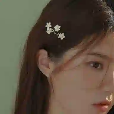 妖娆猫 超仙一字夹古风气质森系花朵 发夹 女款