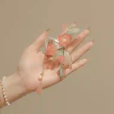 妖娆猫 新中式发柿如意花夹女头饰高端发卡时尚柿朵鲨鱼夹女后脑勺抓夹网红套装礼盒  发饰 女款 浪漫惊喜礼品实用