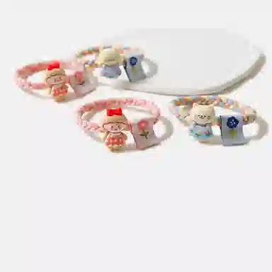 妖娆猫 卡通甜美可爱小猫咪编织两件套 发圈 女款